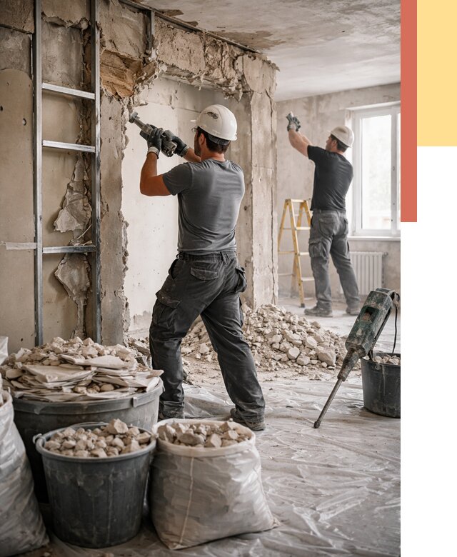 Демонтажные работы в Махачкале от 2796 руб. — услуги и цена под ключ | ОТДЕЛОЧНИК-Мхч