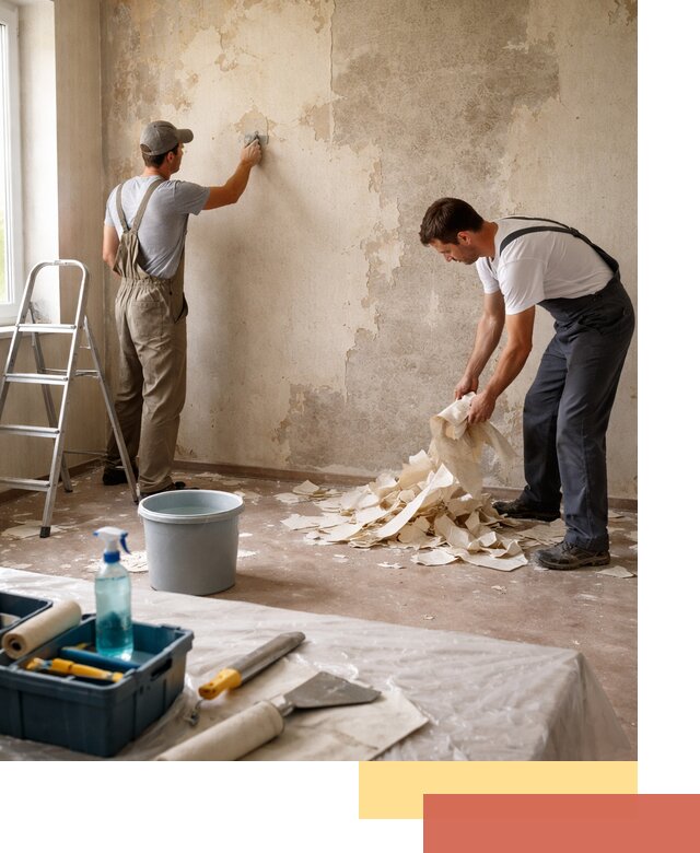 Снятие старых обоев в Махачкале быстро и качественно