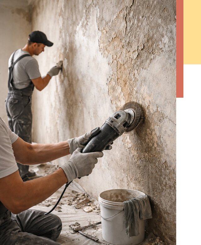 Снятие и удаление краски со стен в Махачкале от 2175 руб. — ОТДЕЛОЧНИК-Мхч