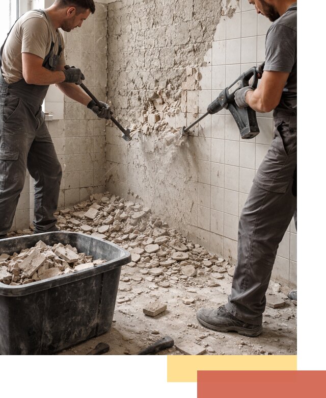 Демонтаж плитки со стен в Махачкале быстро и аккуратно