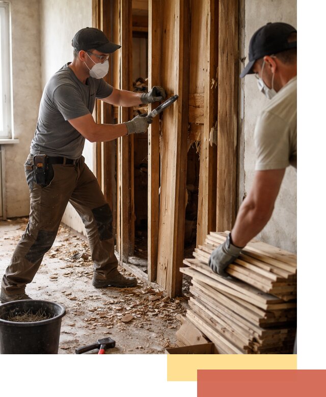 Демонтаж деревянных перегородок в Махачкале быстро и аккуратно