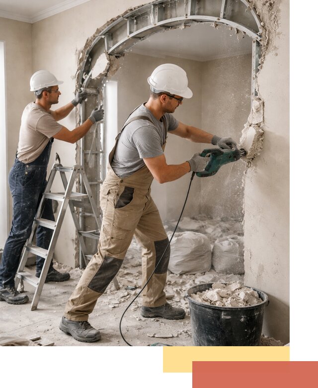 Демонтаж гипсокартонной арки в Махачкале быстро и аккуратно