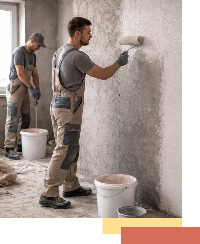 Нанесение бетоноконтакта на стены в Махачкале для последующей отделки