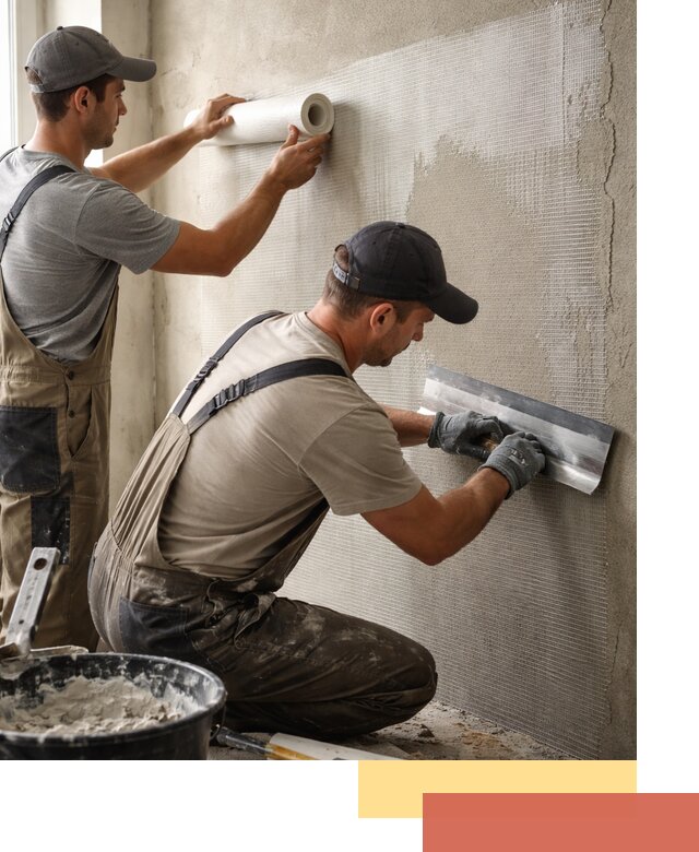 Армирование стен стеклосеткой в Махачкале для прочной отделки