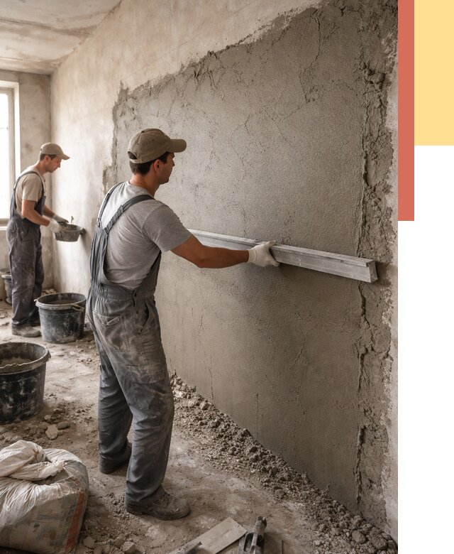 Цементная штукатурка стен в Махачкале от 4660 руб/м2 — быстро и недорого | ОТДЕЛОЧНИК-Мхч