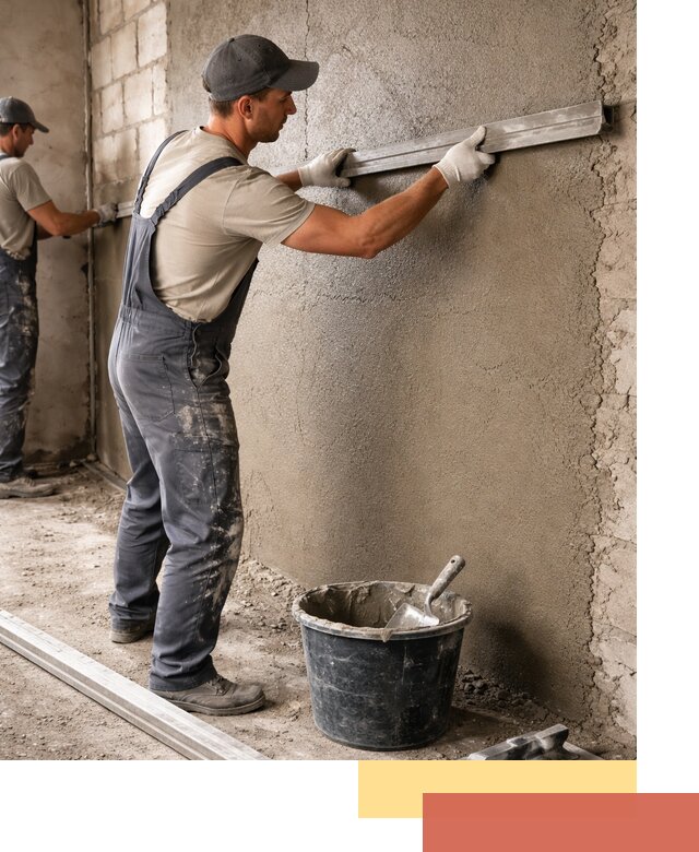 Штукатурка стен цементно-песчаная в Махачкале профессионально