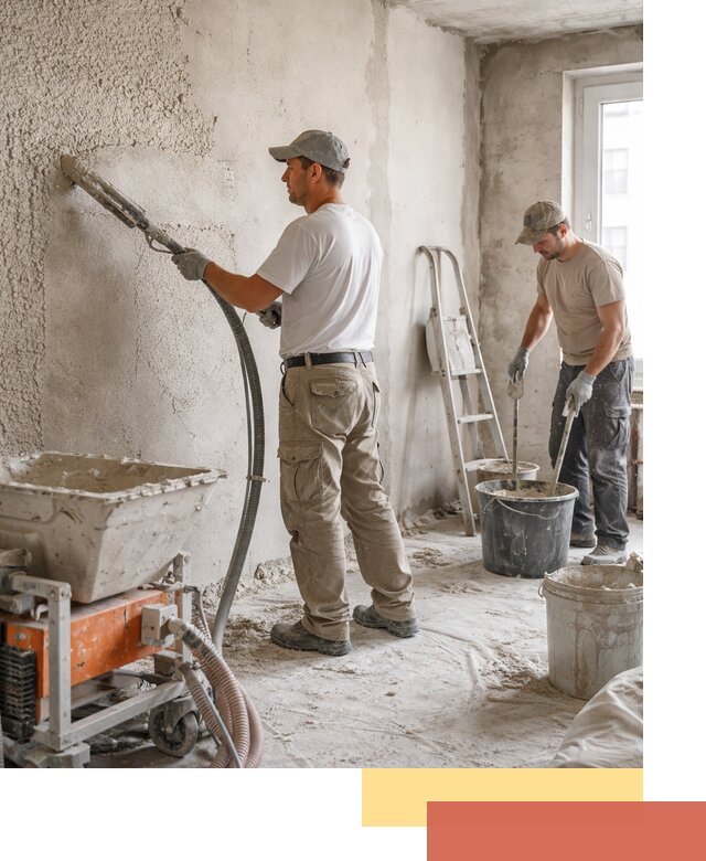 Машинная штукатурка стен в Махачкале — быстро и качественно