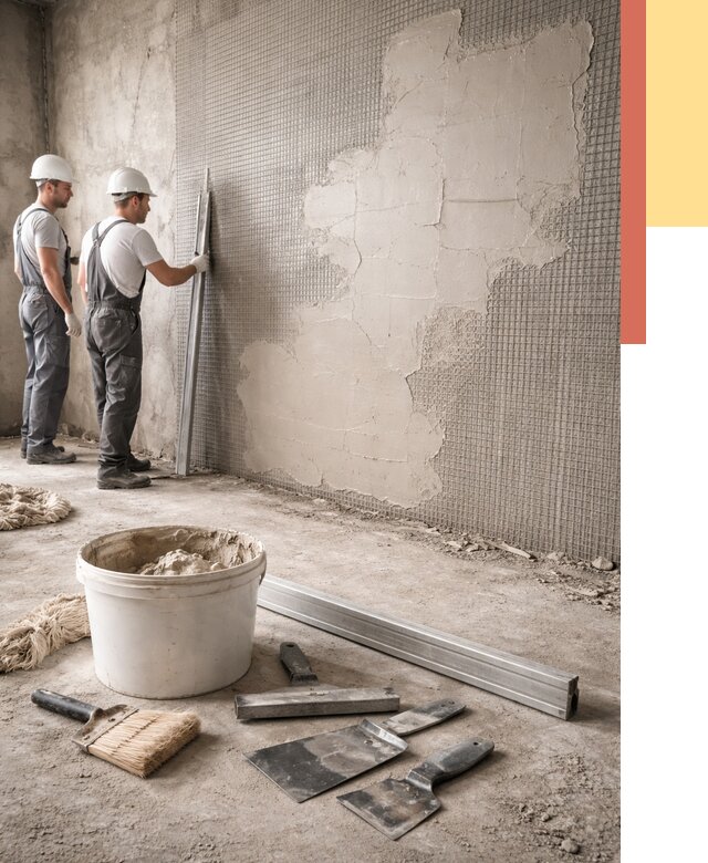 Штукатурка стен по сетке в Махачкале от 5695 руб./м2 — быстро и недорого | ОТДЕЛОЧНИК-Мхч