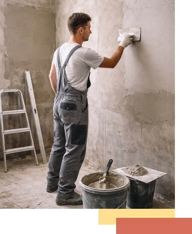 Штукатурка стен в ванной под ключ в Махачкале