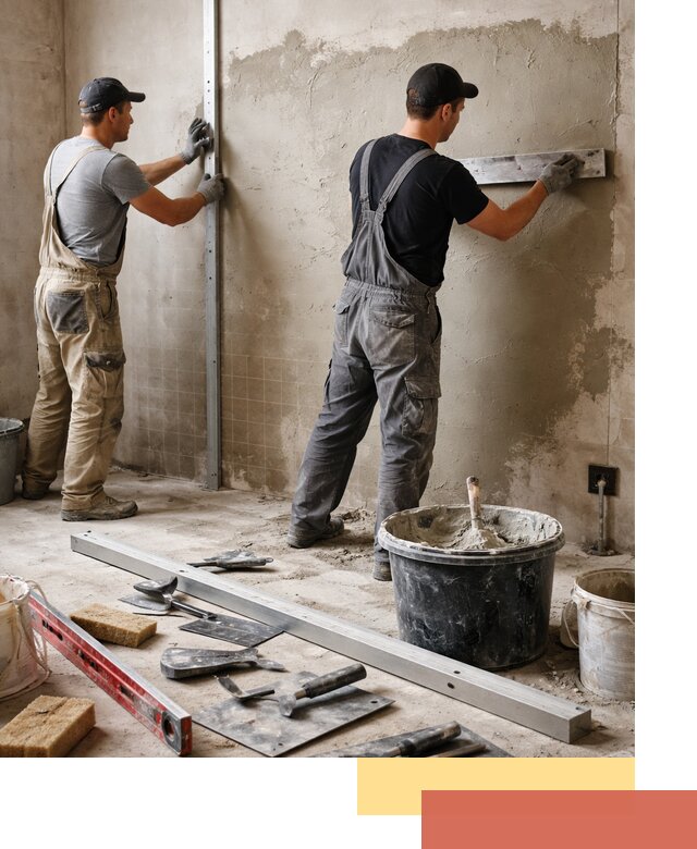 Профессиональная штукатурка стен под плитку в Махачкале