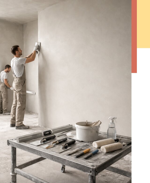 Штукатурка стен под покраску в Махачкале от 4660 руб./м² — качественно и недорого | ОТДЕЛОЧНИК-Мхч