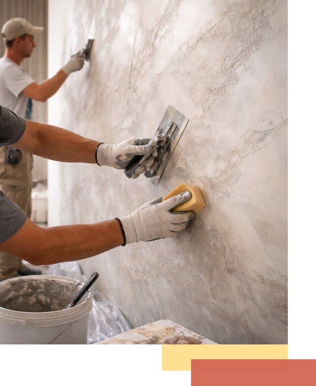 Декоративная штукатурка под мрамор в Махачкале для стен и потолков