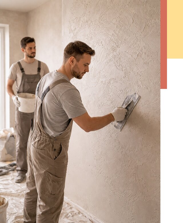 Фактурная штукатурка стен в Махачкале от 4349 руб./м² — заказать под ключ | ОТДЕЛОЧНИК-Мхч