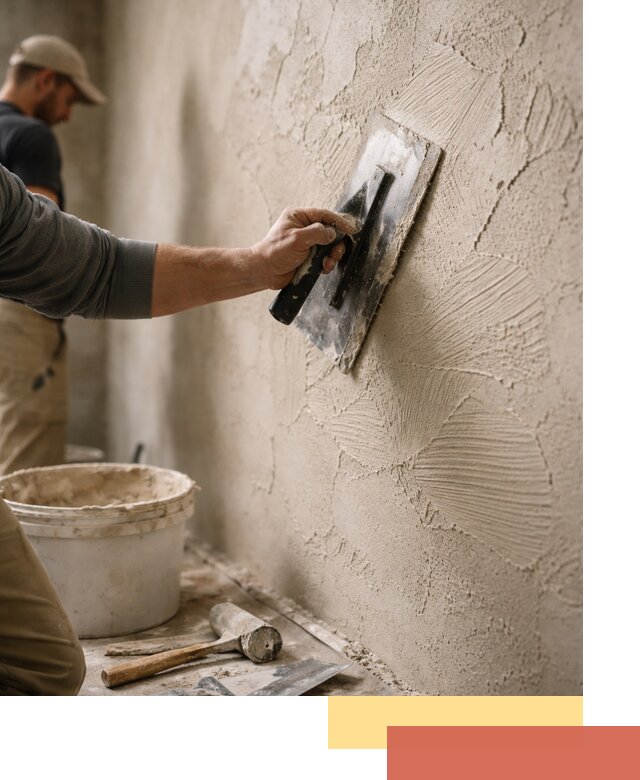 Фактурная штукатурка стен в Махачкале — монтаж, отделка, реставрация