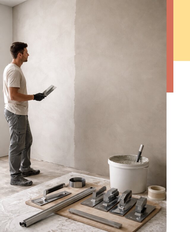 Нанесение микроцемента на стены в Махачкале от 3314 руб./м2 под ключ | ОТДЕЛОЧНИК-Мхч