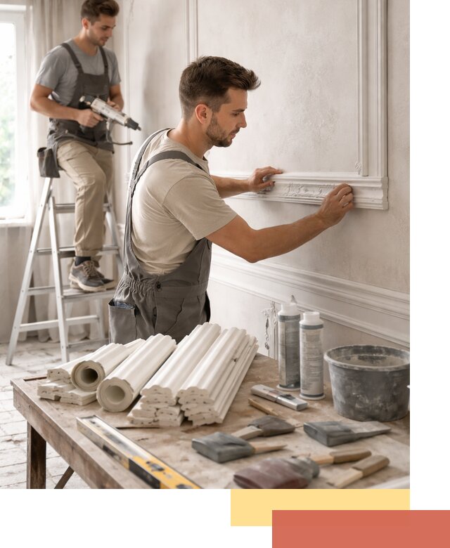 Монтаж лепнины на стены в Махачкале профессионально и качественно