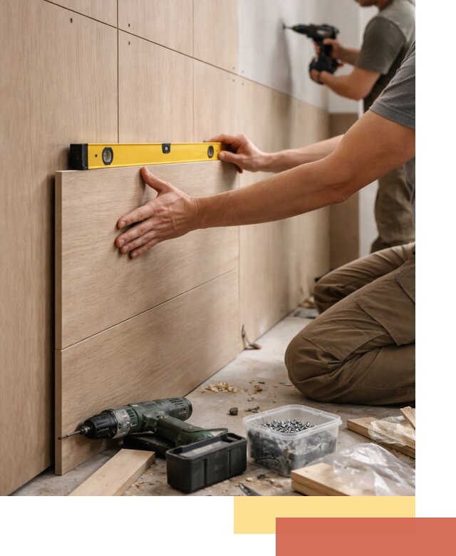 Профессиональный монтаж МДФ панелей на стены в Махачкале