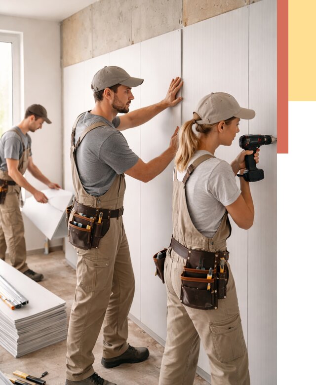 Монтаж ПВХ панелей на стены в Махачкале от 466 руб/м2 — быстро и недорого | ОТДЕЛОЧНИК-Мхч