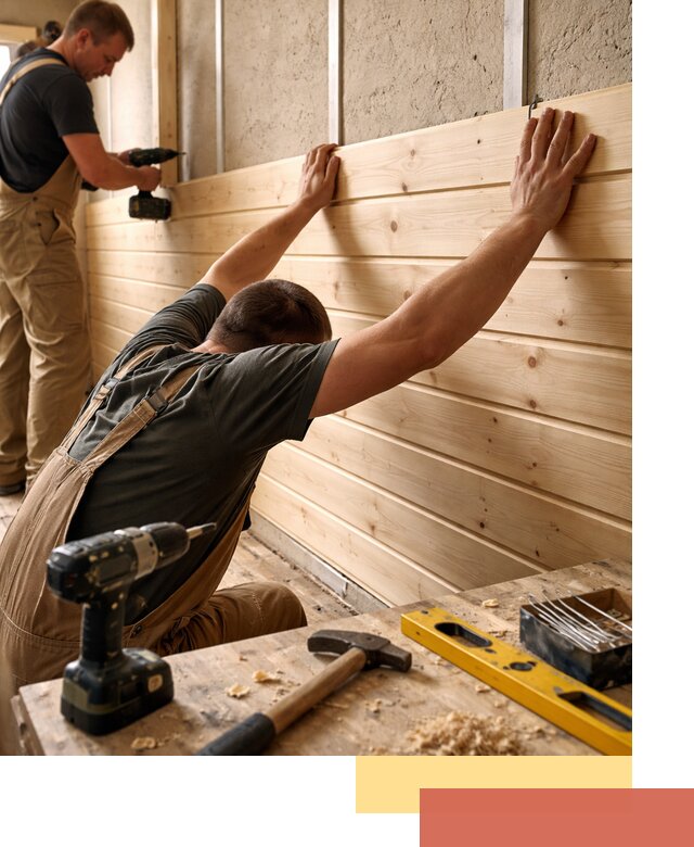 Монтаж деревянной вагонки на стены в Махачкале быстро и качественно