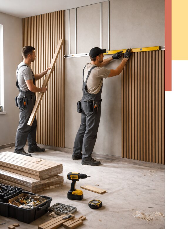 Монтаж реечных панелей на стены в Махачкале от 1243 руб. — быстро и недорого | ОТДЕЛОЧНИК-Мхч