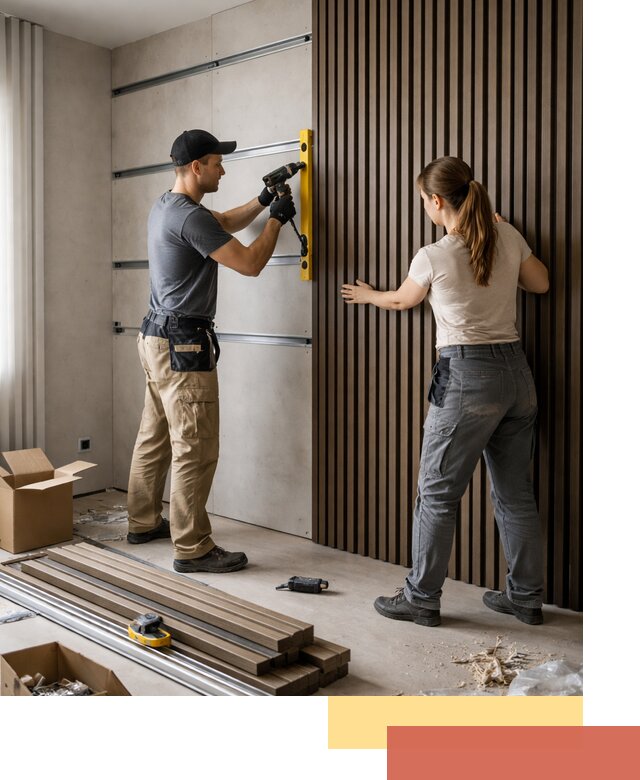 Монтаж реечных панелей на стены в Махачкале