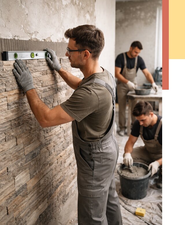 Монтаж искусственного камня в Махачкале от 4660 руб. под ключ | ОТДЕЛОЧНИК-Мхч