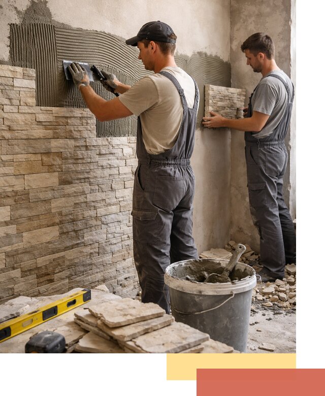 Монтаж искусственного камня в Махачкале — облицовка стен и фасадов