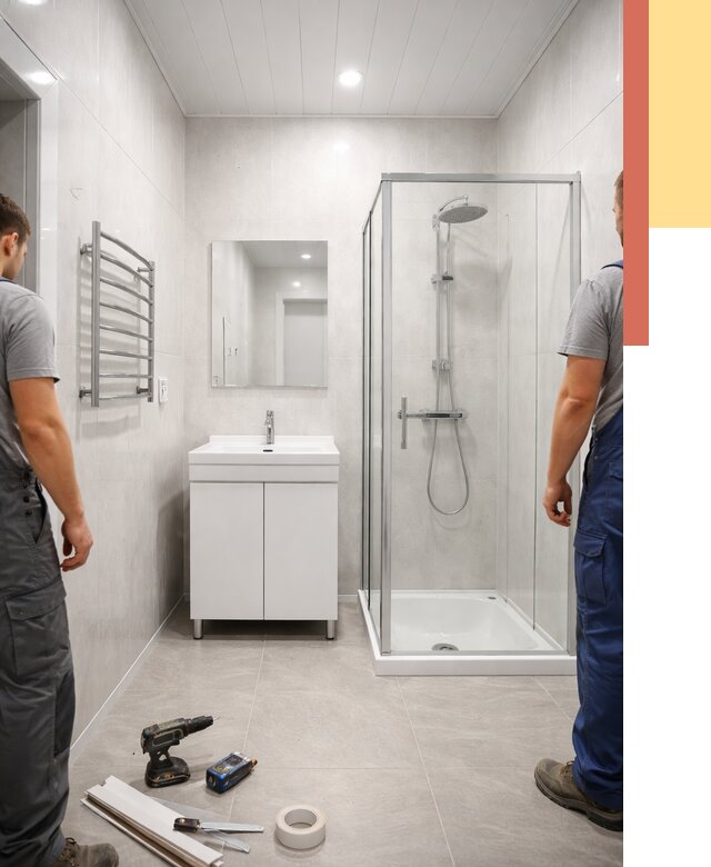 Отделка ванной комнаты панелями ПВХ в Махачкале от 4660 руб. за м2 | ОТДЕЛОЧНИК-Мхч