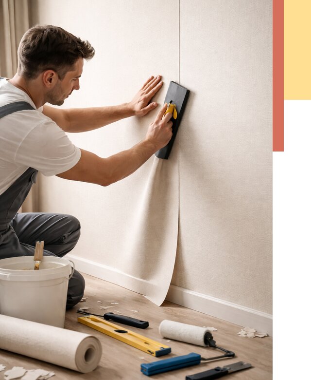 Поклейка виниловых обоев в Махачкале от 4660 руб. | Быстро и недорого — ОТДЕЛОЧНИК-Мхч