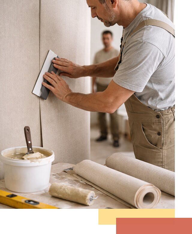 Поклейка текстильных обоев в Махачкале профессионально и аккуратно