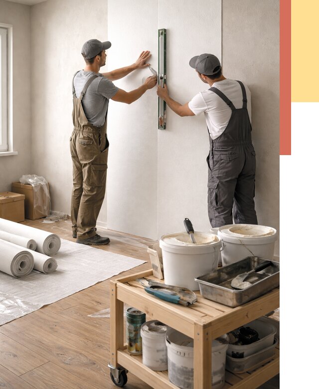 Поклейка стеклообоев в Махачкале от 6731 руб. за м2 — быстро и недорого | ОТДЕЛОЧНИК-Мхч