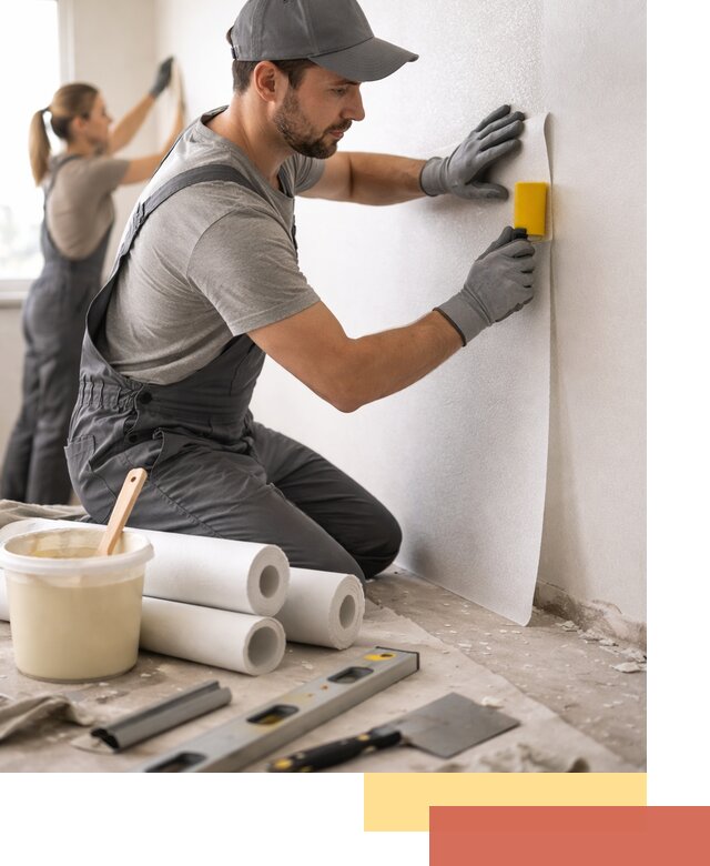 Поклейка стеклообоев профессионально в Махачкале