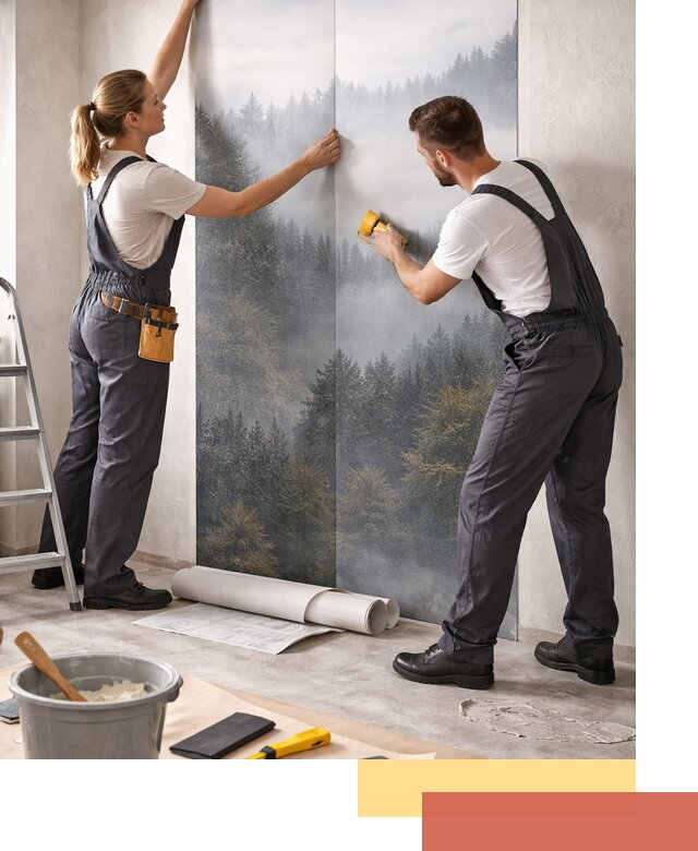 Поклейка фотообоев профессионально в Махачкале под ключ