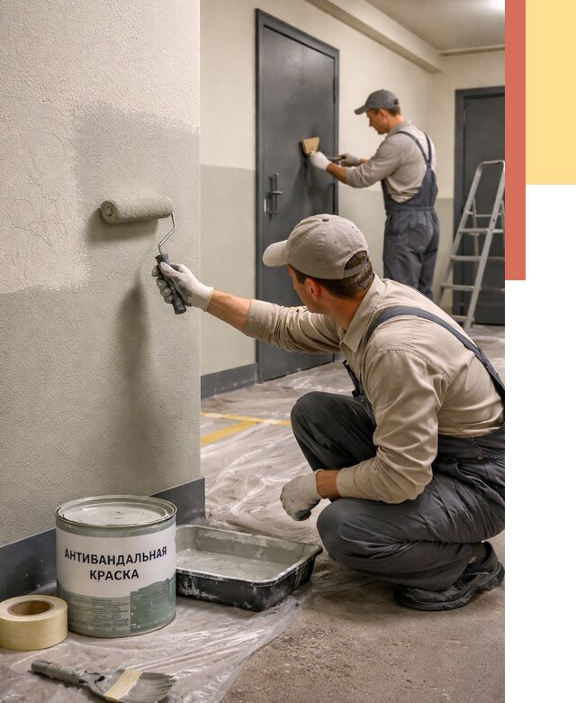 Покраска стен антивандальной краской в Махачкале от 4660 руб./м² под ключ | ОТДЕЛОЧНИК-Мхч