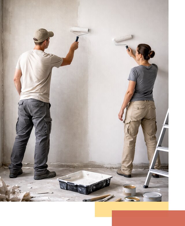 Окраска стен по стеклохолсту в Махачкале качественно и долговечно