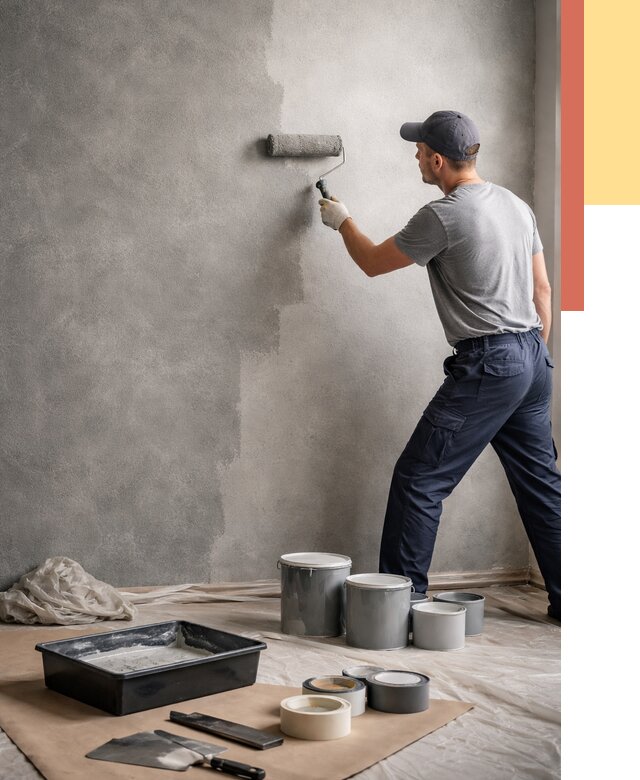 Покраска стен под бетон в Махачкале от 673 руб. за м2 — быстро и недорого | ОТДЕЛОЧНИК-Мхч