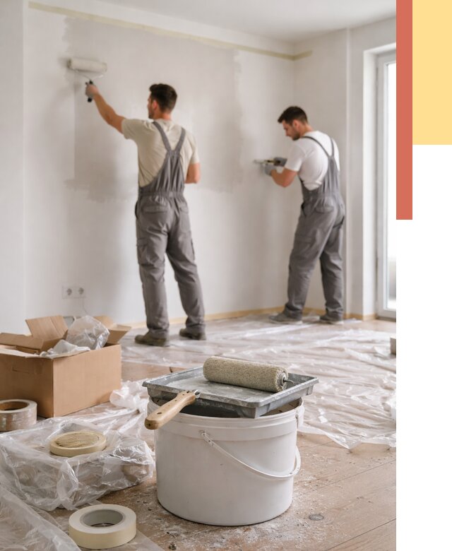 Покраска стен в квартире в Махачкале от 2589 руб/м2 — быстро и недорого | ОТДЕЛОЧНИК-Мхч