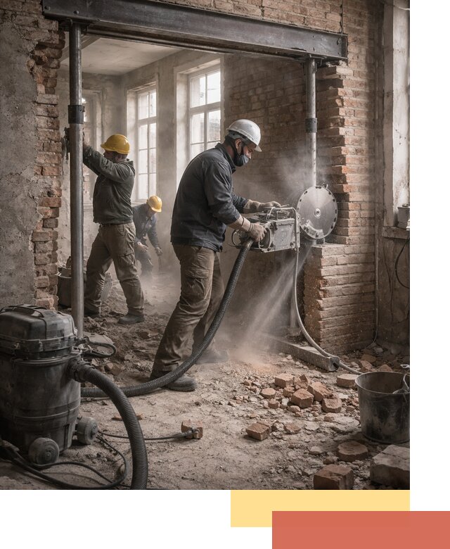 Прорезка проема в стене под дверной или оконный проем в Махачкале