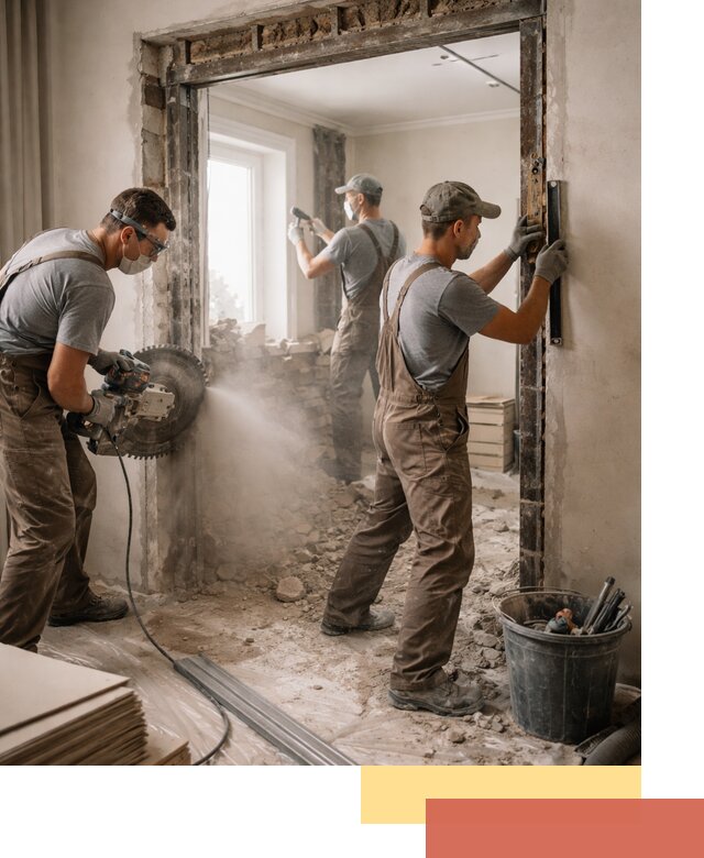 Расширение дверного проема под установку новой двери в Махачкале