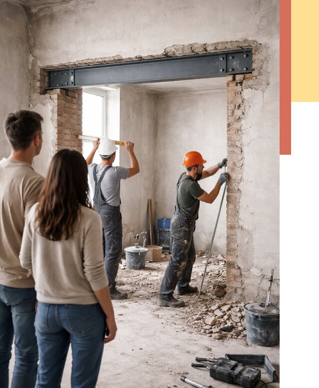 Усиление проема в стене в Махачкале от 9837 руб. — усиление дверного проема металлоконструкцией | ОТДЕЛОЧНИК-Мхч