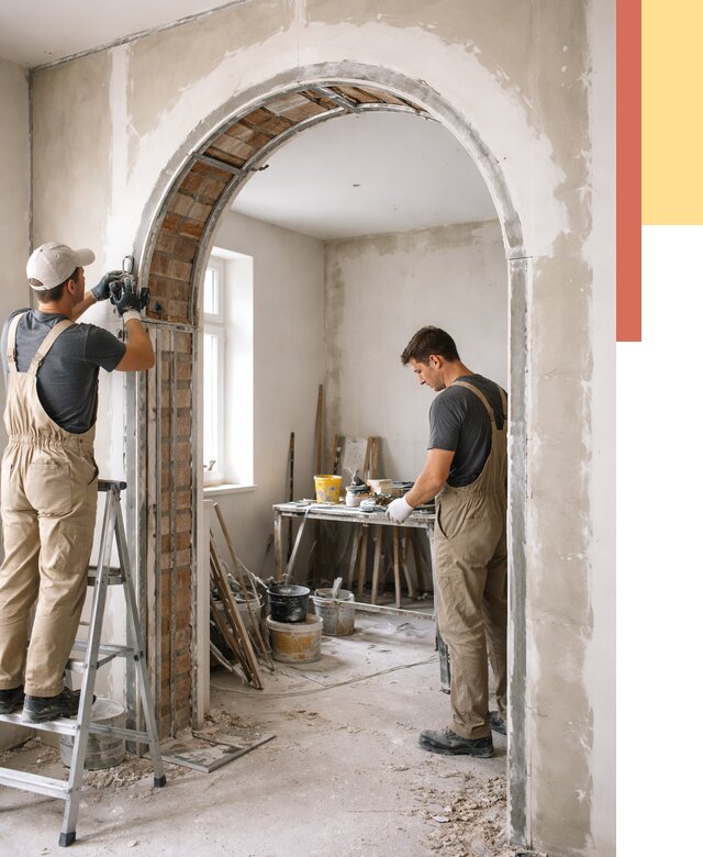 Устройство арочного проема в Махачкале от 9837 руб. под ключ — быстро и недорого | ОТДЕЛОЧНИК-Мхч