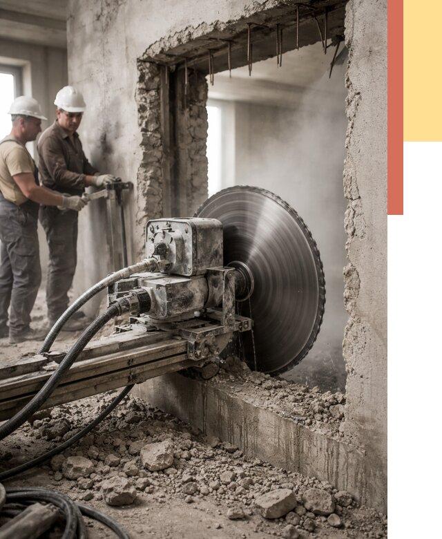 Алмазная резка проемов в Махачкале от 4660 руб. быстро и недорого | ОТДЕЛОЧНИК-Мхч