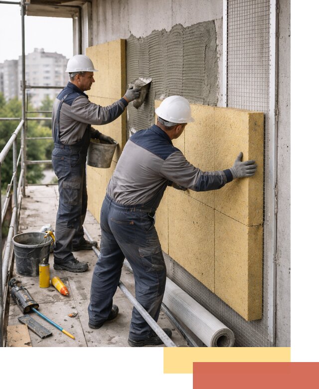 Утепление стен зданий и домов в Махачкале качественно и надежно
