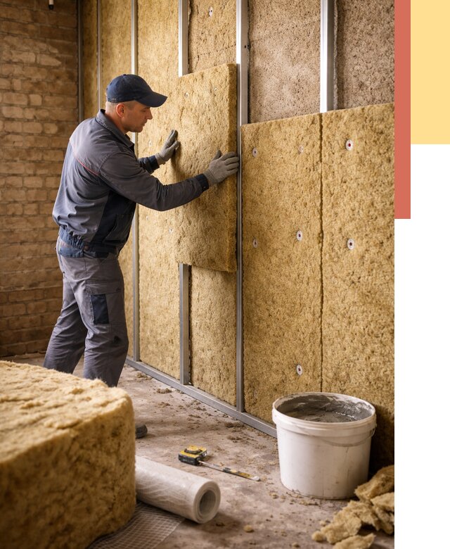 Утепление стен минватой в Махачкале от 1398 руб./м2 — недорого и быстро | ОТДЕЛОЧНИК-Мхч