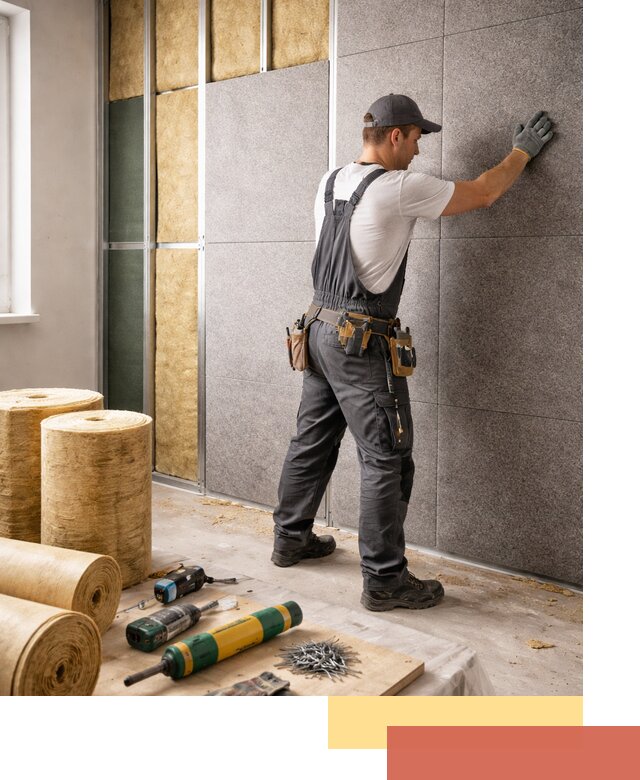 Профессиональная шумоизоляция стен в Махачкале для квартиры и офиса