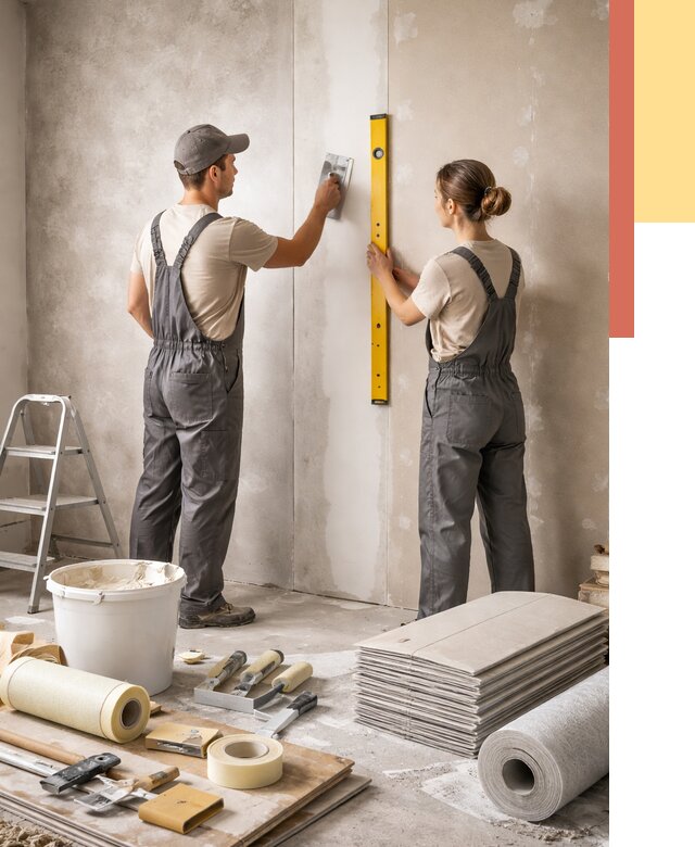 Отделка стен в Махачкале от 1553 руб/м² — недорого, быстро, под ключ | ОТДЕЛОЧНИК-Мхч