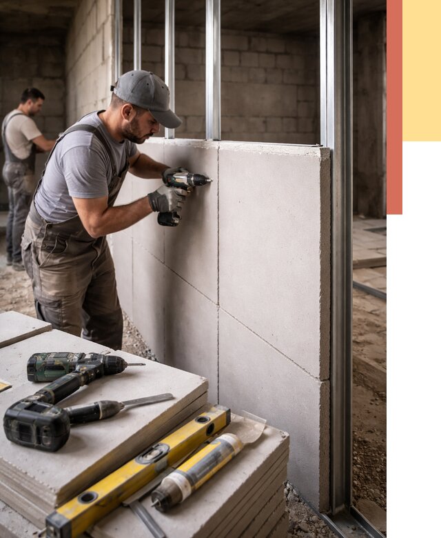 Кладка влагостойких перегородок ПГП в Махачкале от 1243 руб. под ключ | ОТДЕЛОЧНИК-Мхч