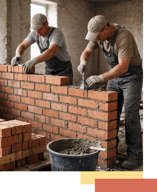 Кладка кирпичных перегородок под ключ в Махачкале