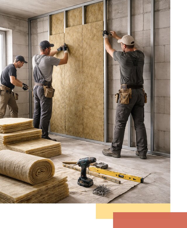 Шумоизоляция перегородок из блоков в Махачкале — монтаж и защита шумоизоляцией