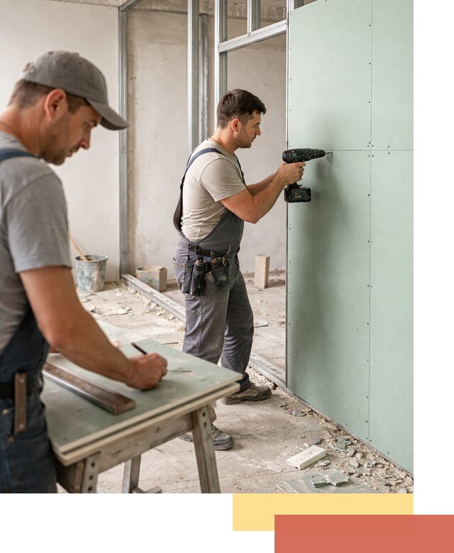 Перегородки из влагостойкого гипсокартона под ключ в Махачкале